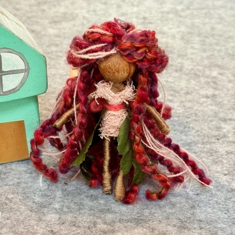 Custom handmade Waldorf style yarn doll